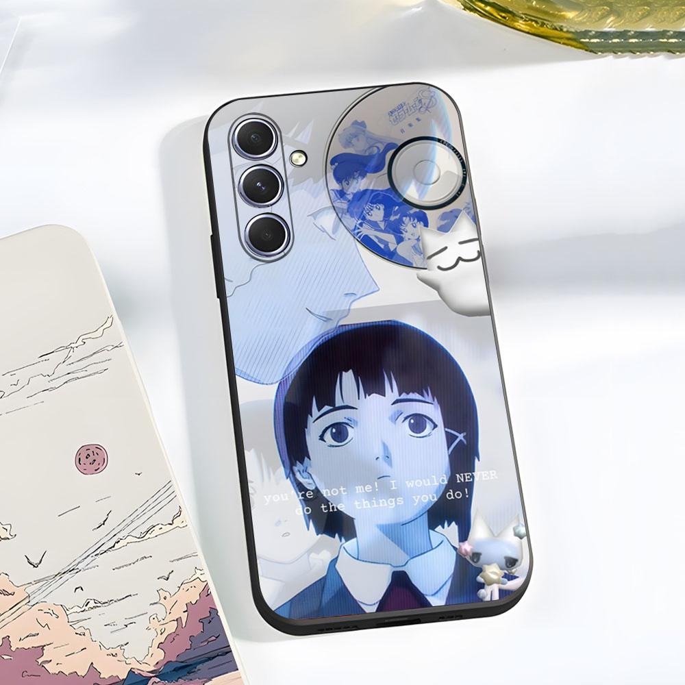 Serial Experiments L-Lain Phone Case For Samsung A56 A36 A26 A16 A15 A25 A35 A55 A14 A34 A24 A54 Black Soft Shell