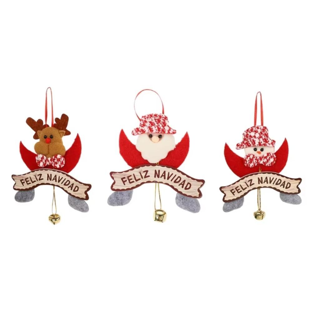 with Metal Bell Christmas Snowman Bell Ornament Christmas Tree Hanging Decoration  Holiday Supplies