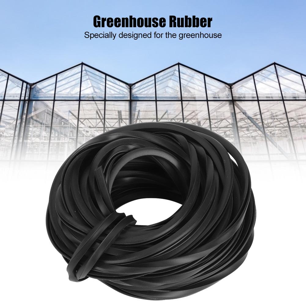 Schwarzes Gewächshaus-Gummistreifenkabel, Gewächshauszubehör, Zubehör für die Glasversiegelung, 10 m