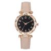 Fashion Casual Ladies Quartz Watch Deluxe Rhinestone Flower Disc Watch Peach Heart Bracelet