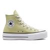 Converse Chuck Taylor All Star Lift Trend Lightweight Abrasion Resistant High Top Espadrilles Women's Green & White