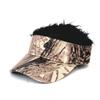 Fashion DIY Hairstyle Adult Funny BaseBall Cap with Fake Camoufla Hair Wig Solid