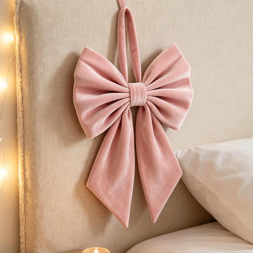 1Pc Christmas Bows Decor Large Velvet Bow for Room Giant Ribbon Tie for Christmas Birthday Wedding Party Backdrop Wall Decor