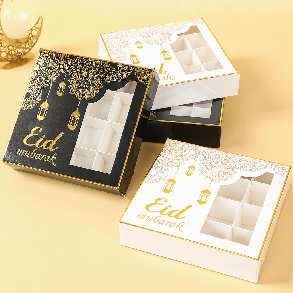 Eid Mubarak Cake Box Cookie Dessert Box Ramadan Decoration for Home 2025 Ramadan Kareem Islam Muslim Party Supplies Eid Al-fitr