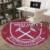 Herb West Ham United, Odznaka Rocznicowa Mata na krzesło Okrągły dywanik Dywanik biurowy, Można prać w pralce, Antypoślizgowy, Nadaje się do salonów, sypialni