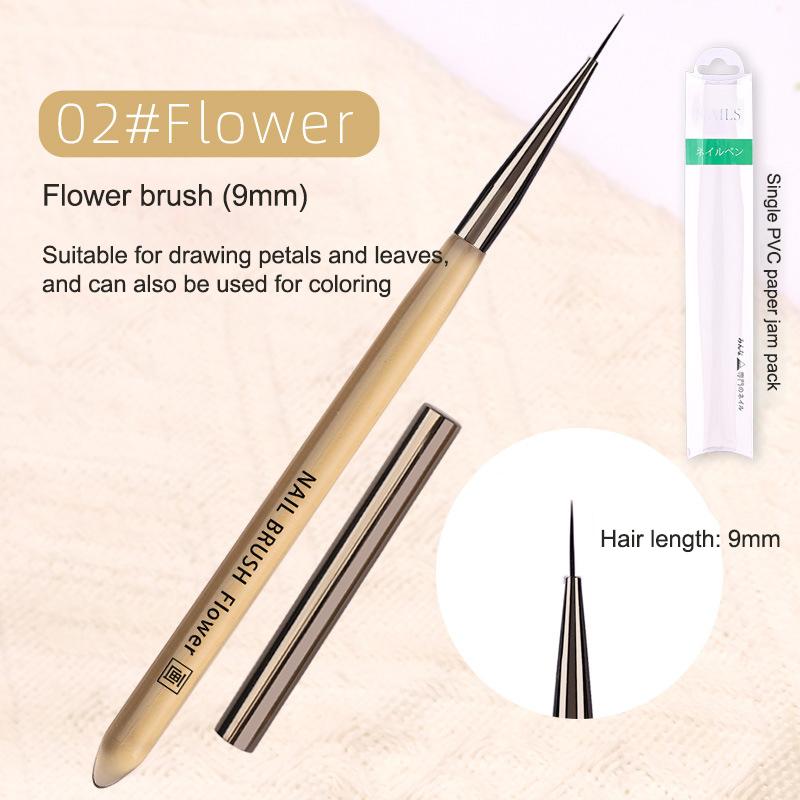 UV Gel Nail Art Brush Acrylic Drawing Painting French Line/Flower Pen Nails Tip Gradient Build Light Therapy Manicure Brush