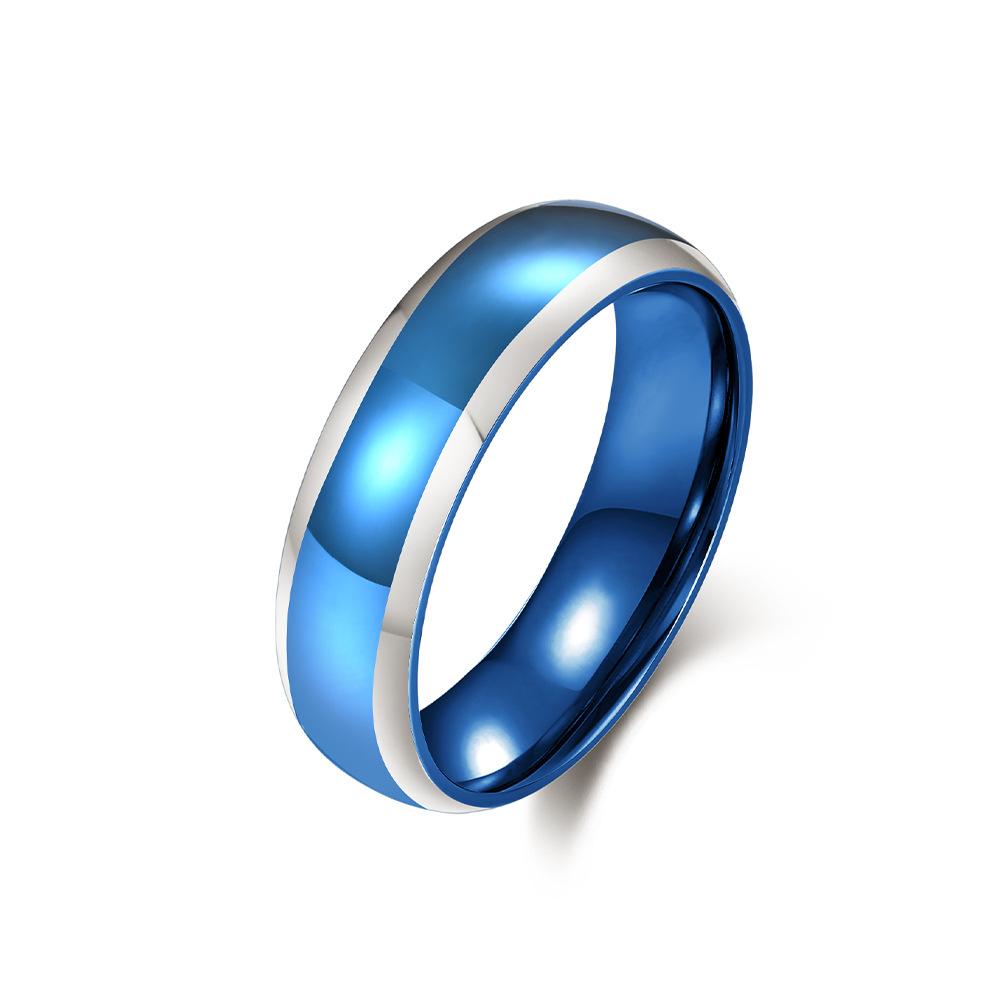 Matte Mirror Polished Two-Tone Titanium Steel Ring Minimalist Simple Engagement Band Unisex Korean Style Fine Jewelry