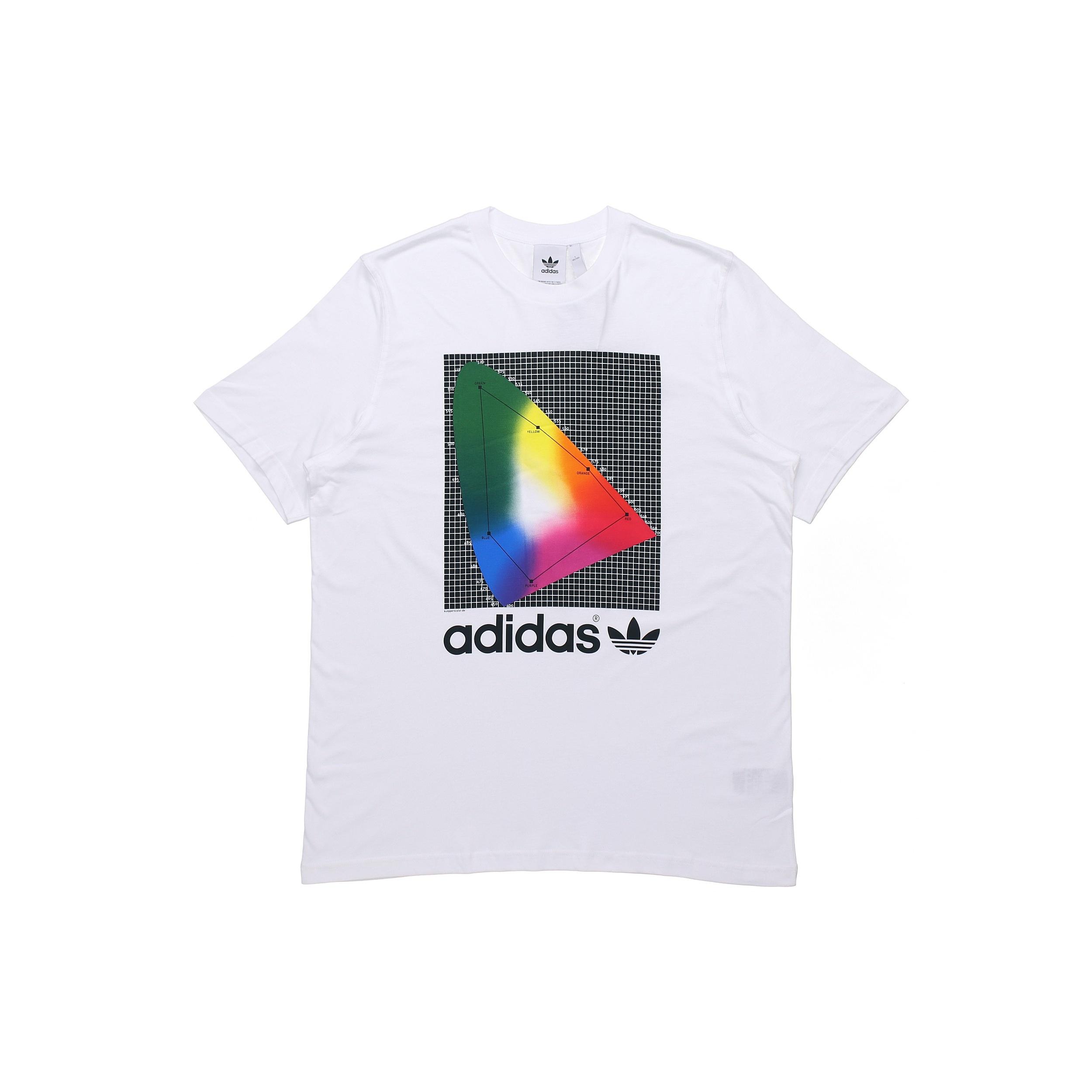 adidas originals Spectrum Tee Round Neck Pullover Short Sleeve White Men s EI6216 S