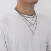 Men's Hip-Hop Metal Necklace High Street Retro Design Pendant Necklace Street Style