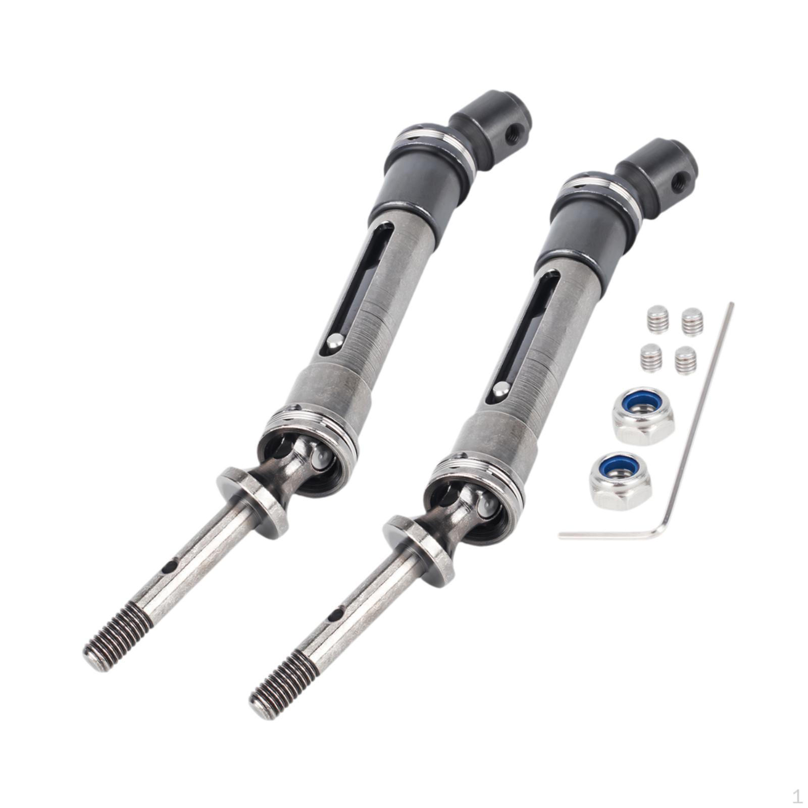 

2 Model Car Drive Shafts RC CVD Spare Parts Shaft Transmission Axle Hardened Steel Functional Rear