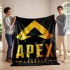 Apex Legends Logo Design auf Schwarzem Hintergrund Flanelldecke für Schlafzimmer, Wohnzimmer, Sofa und Nickerchen-Sofas.