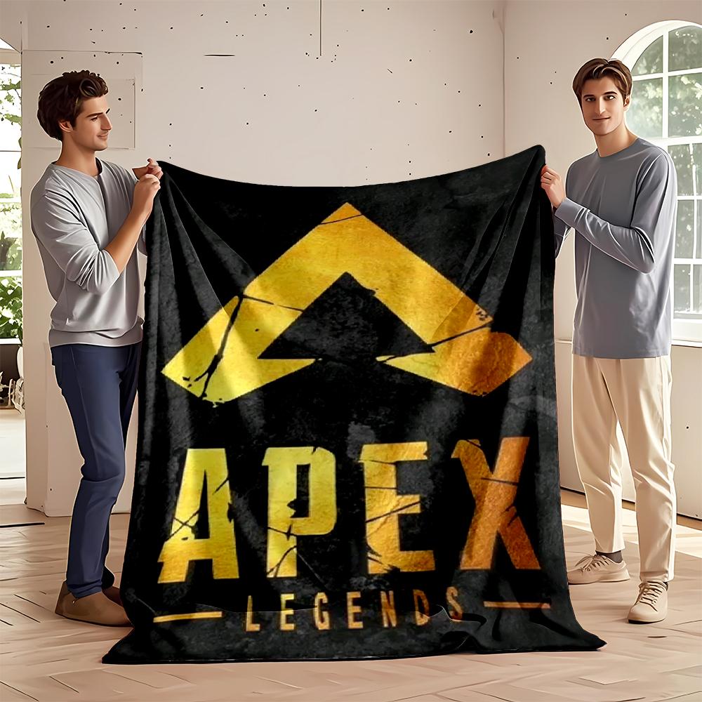 Apex Legends Logo Design auf Schwarzem Hintergrund Flanelldecke für Schlafzimmer, Wohnzimmer, Sofa und Nickerchen-Sofas.