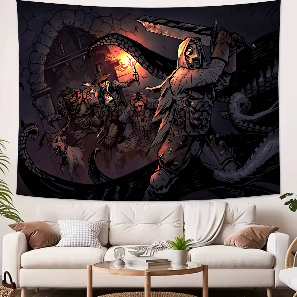 Large Cool Darkest Dungeon Video Gaming Popular Room Decoration Wall Tapestry Art Room Home Decor Wall Art Decor