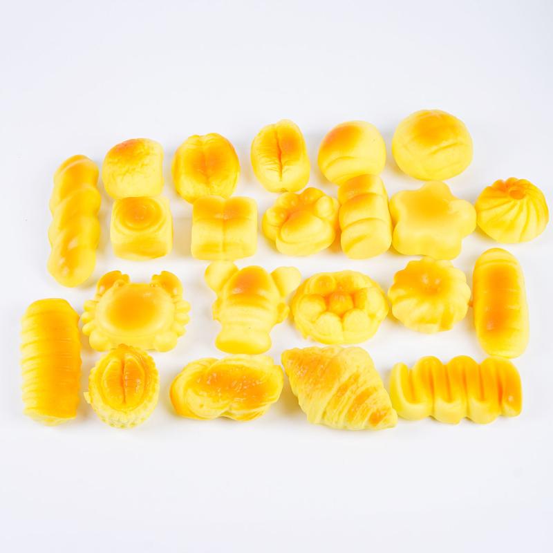 Simulation Food Slow Rebound Squeeze Toy 1Pcs Soft PU Bread Donut Cake Design Stress Reliever for Office Workers Anxiety Reduction