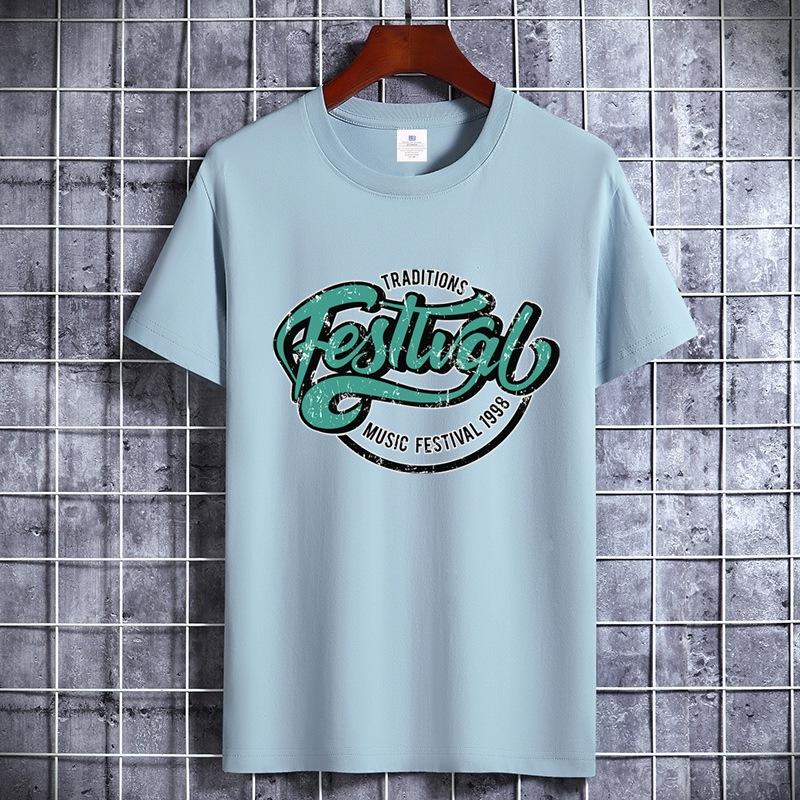 Kurzarm-T-Shirt für Männer und Frauen, lockerer Sommer, Rundhalsausschnitt, Buchstaben auf dem Unterhemd der Kleidung gedruckt