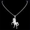 Aesthetic Horse Animal Necklace for Women Men Stainless Steel Silver Color Lucky Collar Party Wedding Gift Jewelry