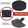 Suitable for Weddings Travel Picnics 6 Bottles of Wine Bags with Compartments Portable Felt Wine Bottle Handbag with Handle Reusable Champagne Bags
