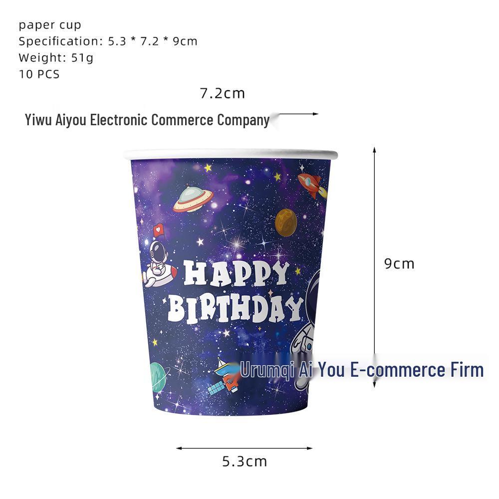 Space Astronaut Party Set: Bunting, Napkins, Plates, Tablecloth, Cutlery & Cards