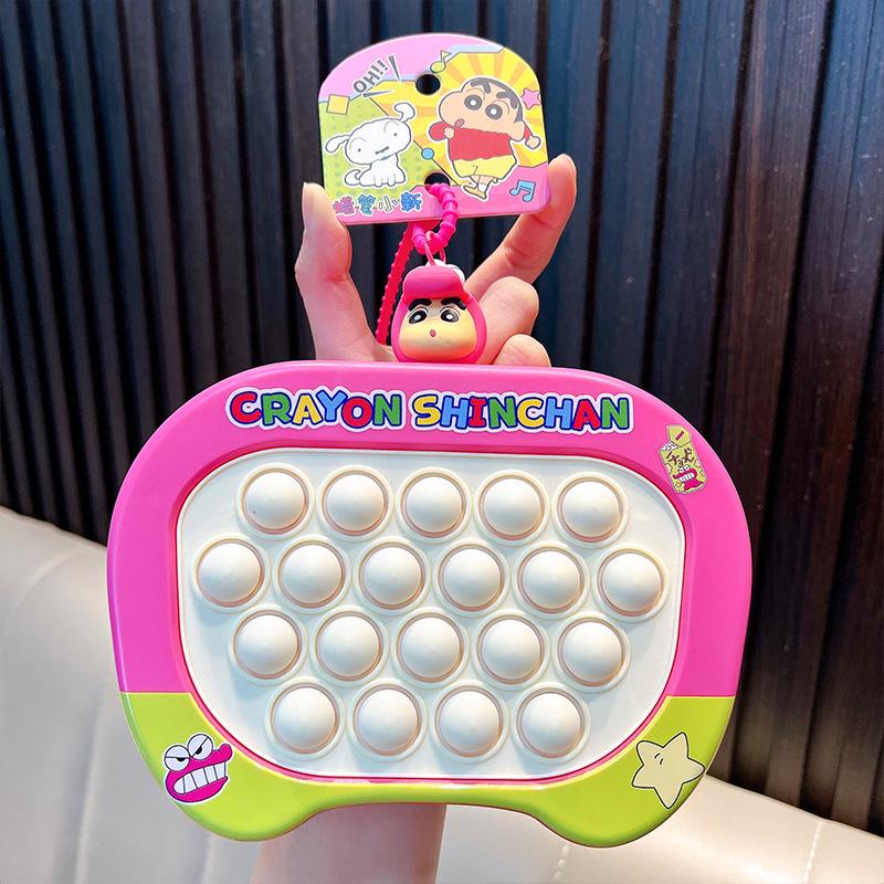 Official Crayon Shin-chan Squeeze Toy Keychain: Cartoon Stress Relief Pendant розовый