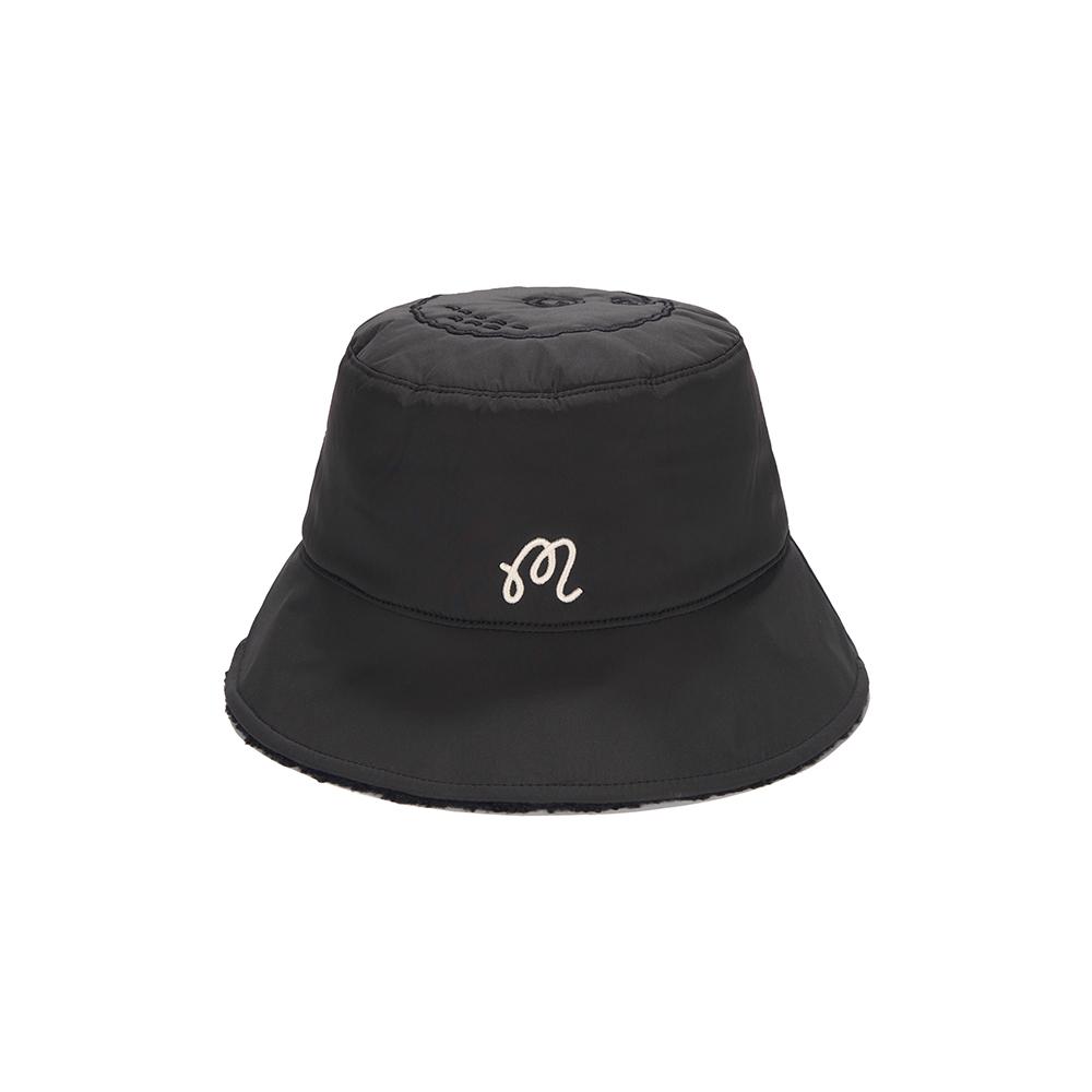MALBON GOLF Padded Reversible Bucket Hat Black (Woman)