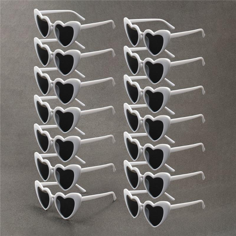 14Pcs Retro Pose Love Sunglasses Female Fashion Big Face Thin Sunglasses Summer Travel Sunshade