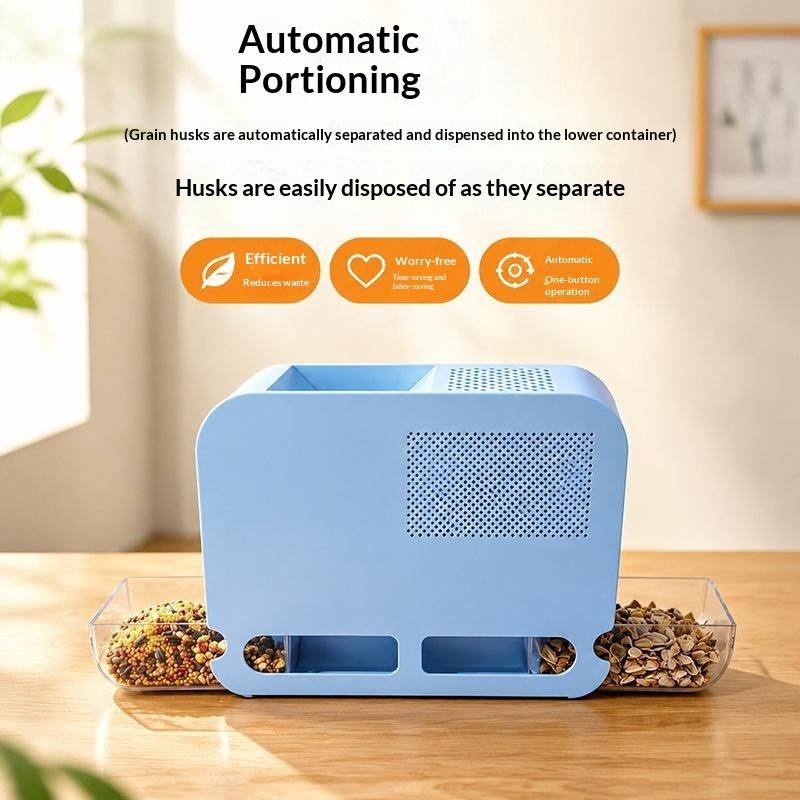 Electric Bird Food Shell Blowing Machine Efficient Adjustable Speed Bird Food Separator Easy Cleaning Save Time