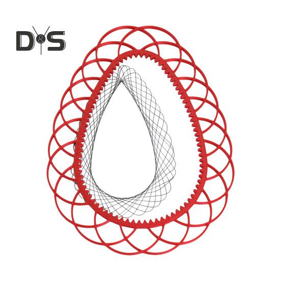

Шаблон для рисования спирального искусства, геометрическая линейка, шаблон спирального круга, трафарет спиральной кривой для художественных промыслов «сделай сам», эскиз для студентов и детей красный