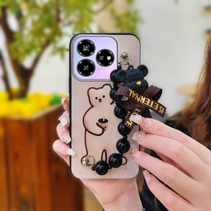 Cute Simplicity Phone Case For ZTE Blade V60 Design/Axon 60 Lite Protective Case Bear Bracelet Dirt-resistant Anti-knock