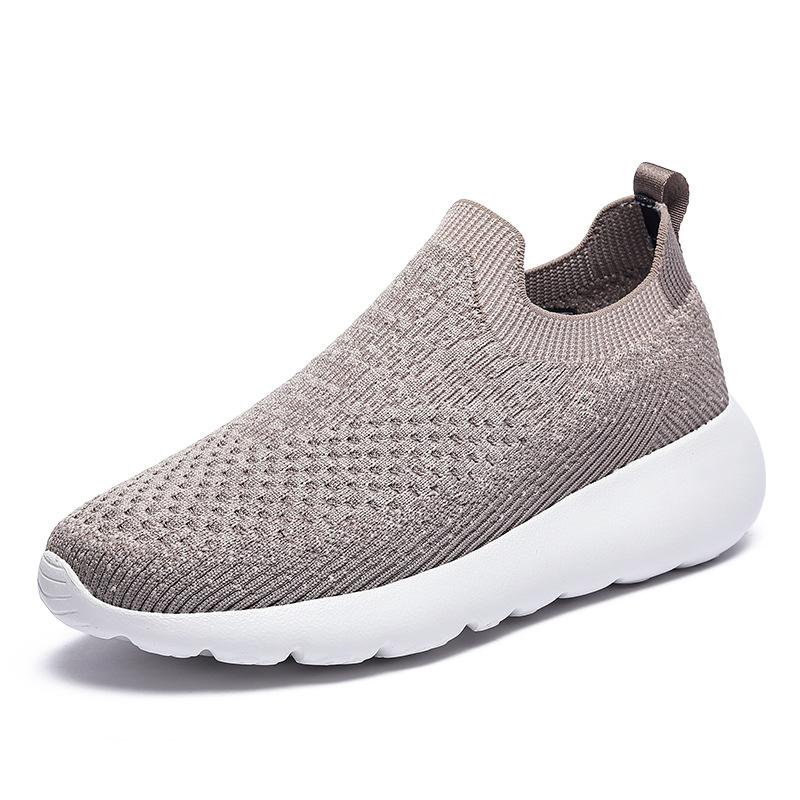 2025 Set of Feet Casual Sports Shoes Men's Light and Comfortable Soft Sole One Pedal Women's Thick-soled Trendy Fly-woven Socks Shoes