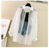 Summer Sunscreen Shirt Elegant Perspective Thin Blouse Korean Loose Casual Women