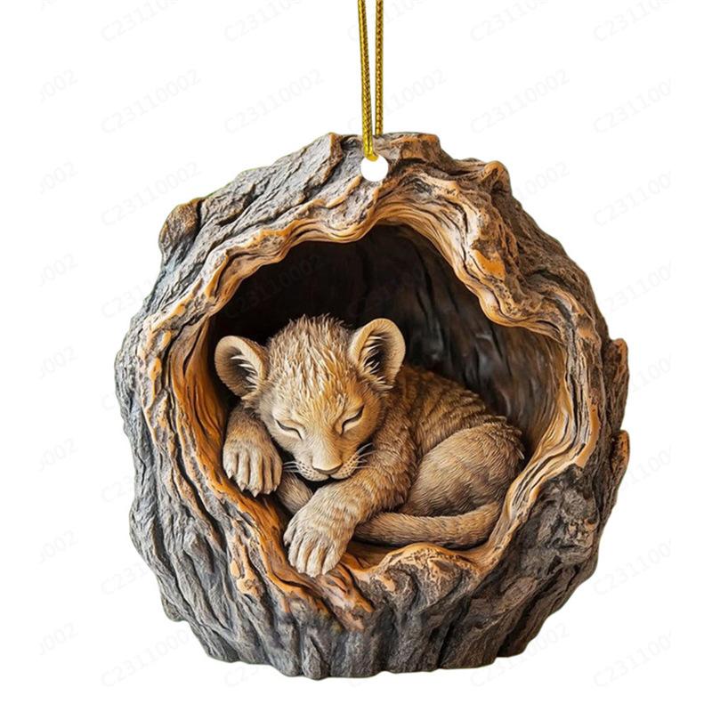 Christmas Acrylic Animal Ornaments 2025 Christmas Tree Pendant Seasonal Decor for Tree Hanging Xmas Navidad Party Supplies