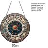 Bunter Acryl-Sonnenfänger Astrologisches Rad Tierkreiszeichen Fensterhänge-Dekoration Buntglas-Effekt Sonnenfänger-Panel für Haus Garten Dekoration