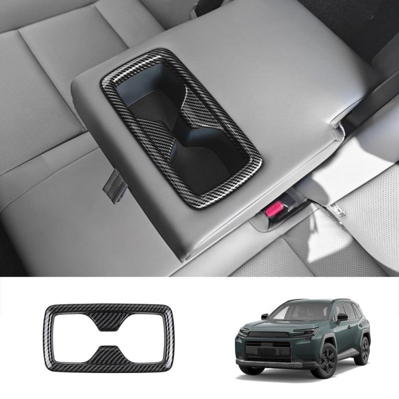 For Toyota Rav4 2026 Rear Cup Holder Decorative Trim Stickers Carbon Fiber Auto Inerior Drink Bottle Storage Slot Accessories