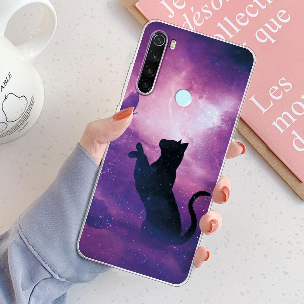 Custodia Redmi Note 8 Pro Cover Posteriore Note 8T Ragazze Nuova Moda Trasparente Custodie per Telefono Custodia Morbida in Silicone Per Xiaomi Redmi Note 8 Coque