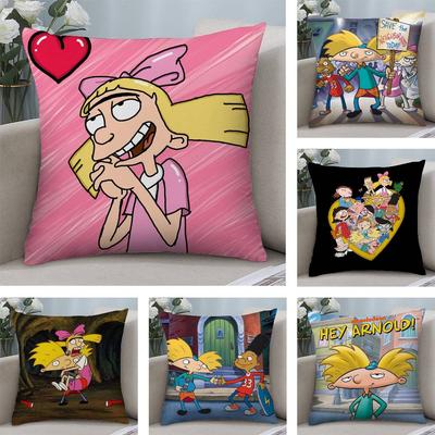 H-Hey ArnoldS Pillow Case Plush Fabric Soft  Pillowcase Double Sided Print Cushion Cover Household Gifts