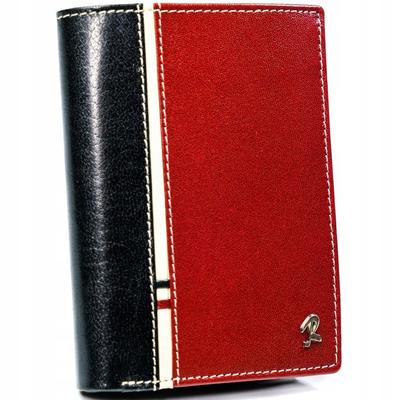 Vertical, Two-tone Men's Wallet Made of Genuine Leather - Rovicky