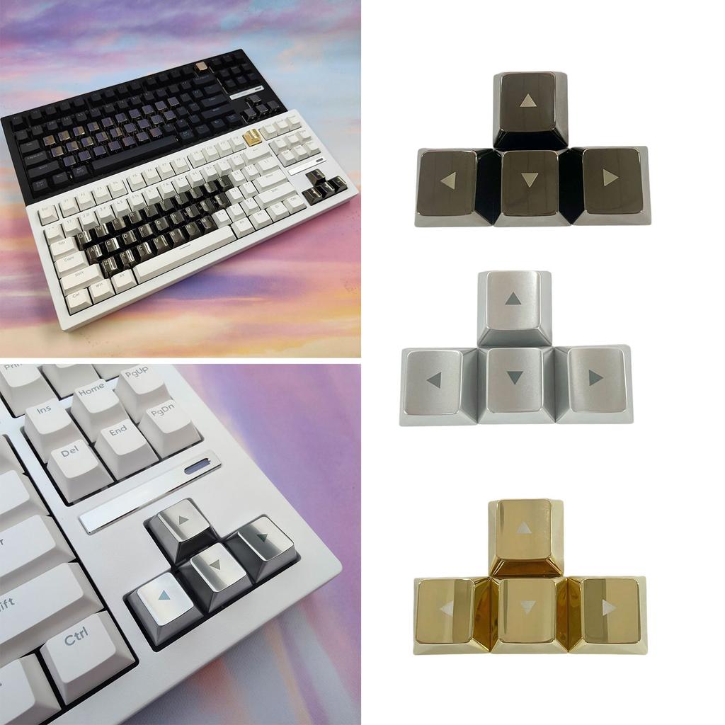 Premium Zinc Alloy Metal Keycaps CNC Laser Etched Customization Keycap for Mechanical Keyboards WASD Directions Keycaps