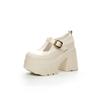 Fashion Mary Janes Vintage Black Sandals Woman Buckle Non-Slip Casual Medium Heels Office Ladies Solid Elegant Heels Korean 2024 Summer