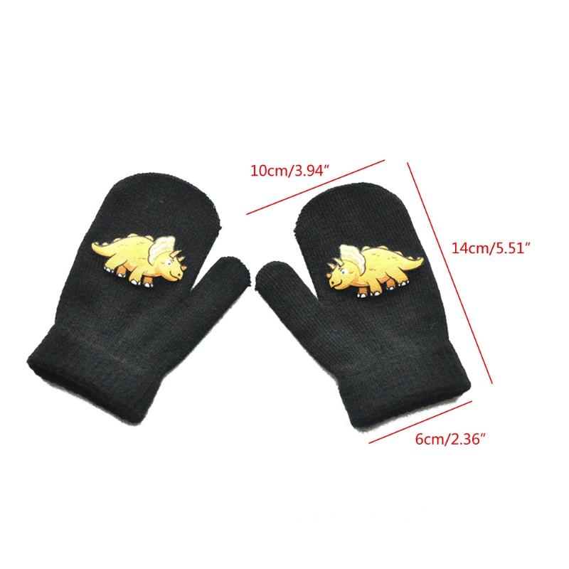 Outdoor Riding Warm Mittens Soft Elastic Knitted Full Finger Glove for Girls Boys Candy Color Cute Gloves