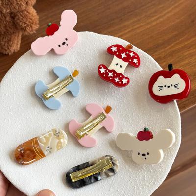 Hairpin Cartoon Style Hair Clip with Stable Grip Durable Acetate Cute Hairpin for Girls Photography Accessories
