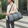 Men's Handbag, Large Capacity Classic Plaid Print Fashion Travel Bag, Daily Commuting Backpack Gym Bag, Separate Shoe Compartmen