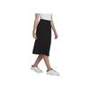 Adidas Originals Adicolor Solid Pleated Elastic Waist Casual Long Skirt Women skirts Black HG1091