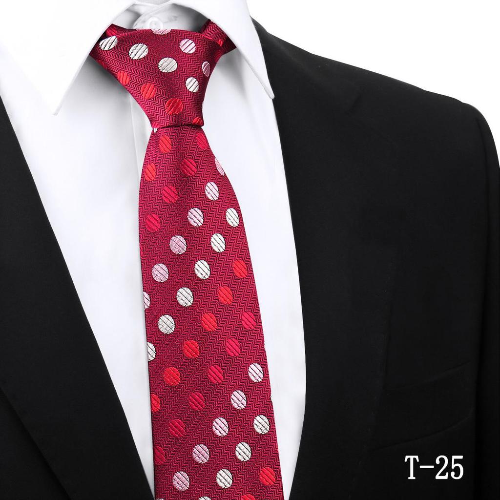 Handmade Paisley Stripe Jacquard Polyester Tie, 7.5cm