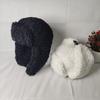 Winter cute solid color teddy fleece ear protection imitation lamb fleece Lei Feng hat women's thickened warm plush ski flying hat