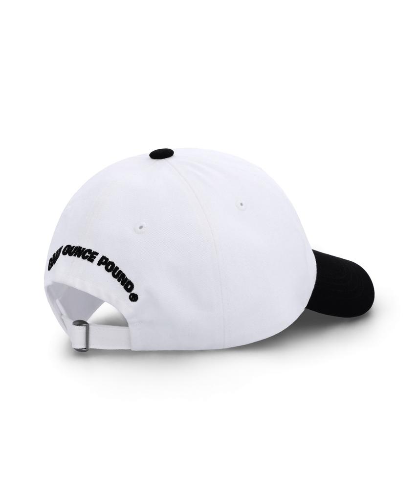 GRAM OUNCE POUND Shop Oval Two Tone 6-Panel Cap White & Black