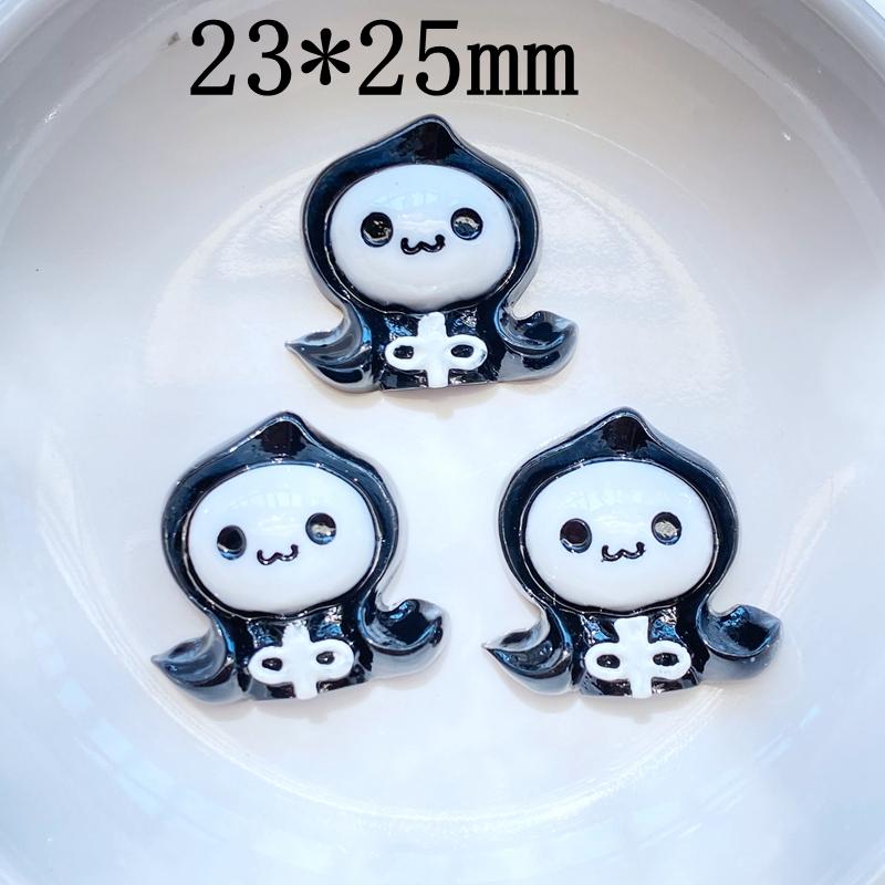 10Pcs New Cute Hand Drawn Halloween Series Flat Back Resin Cabochons Scrapbooking DIY Jewelry Craft Decoration Accessorie