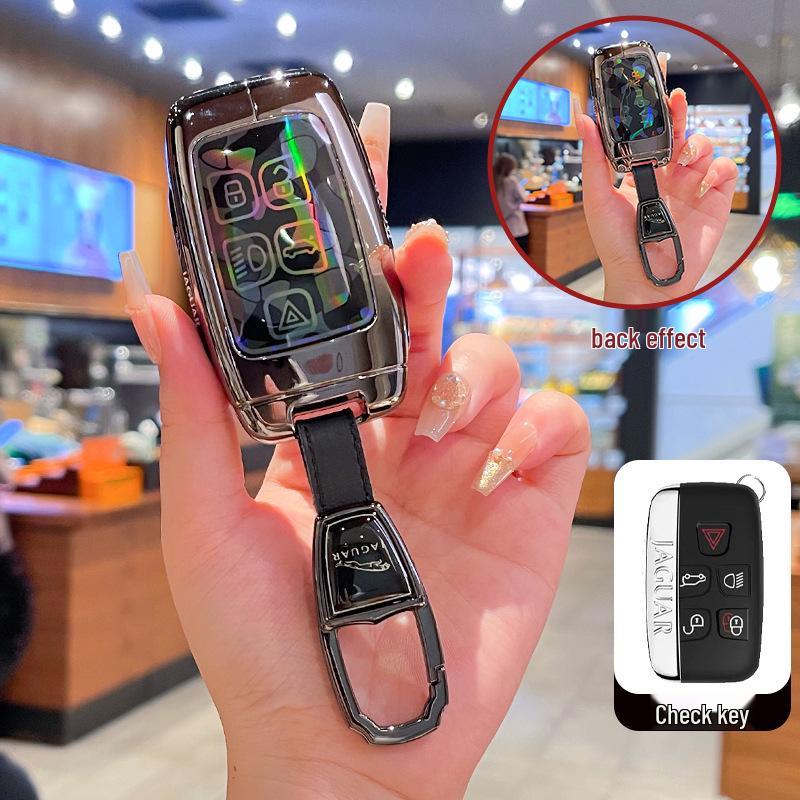 Jaguar XFL/XEL/XJL Key Cover: Iridescent Metal, High-End Buckle, F-Pace & F-Type Compatibility