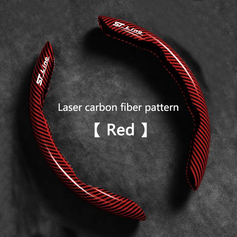 For Ford Focus Mustang GT SHELBY ST LINE STLINE Mondeo Carbon fiber Car Steering Wheel Cover New Anti-slip Protection Cushion