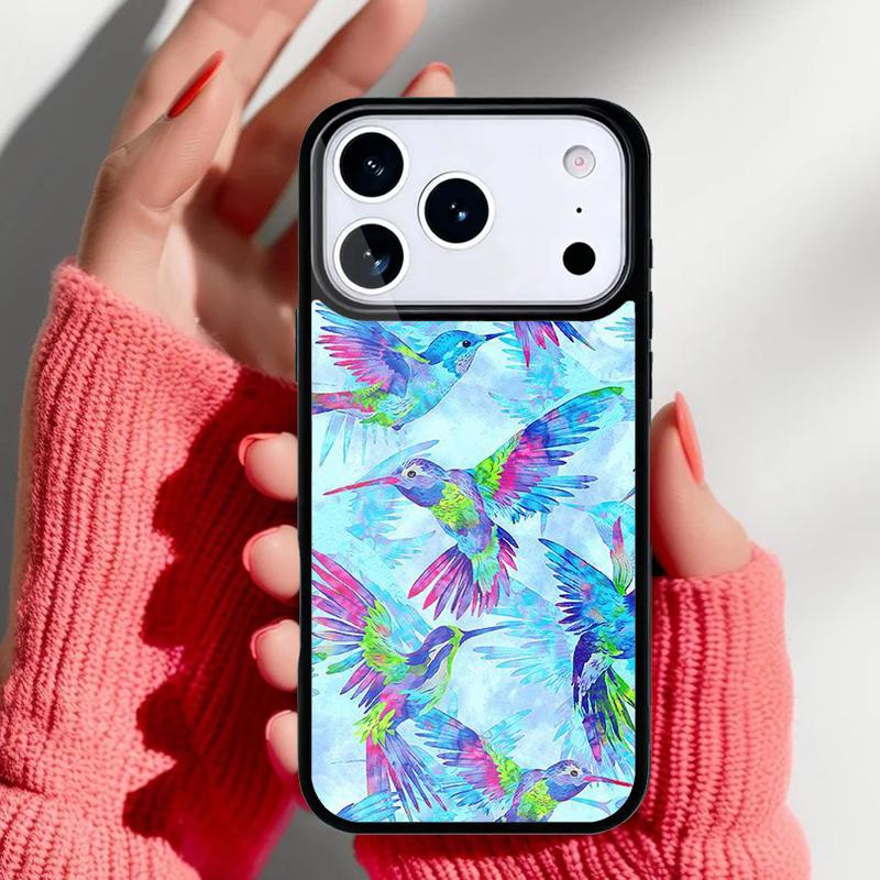 Lovely Birds Hummingbird Phone Case for iPhone 17 16 15 14 13 Pro Max Back Cover for 12 11 Pro Coque
