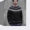 Women's Round Neck Long Sleeve Fair Isle Knit Sweater Regular Fit Casual Pullover Top